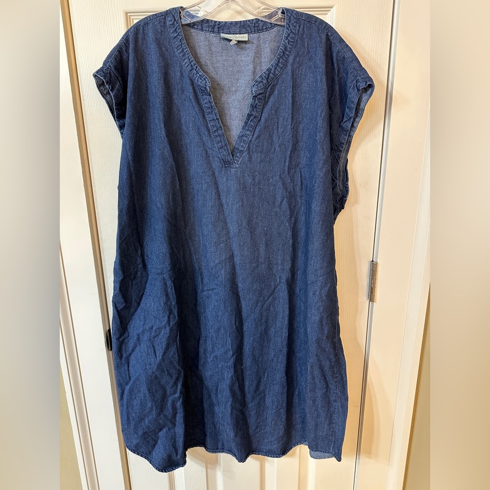 BOBBIE BROOKS Denim Dress 2X Stylish Casual Comfort Spring Summer
